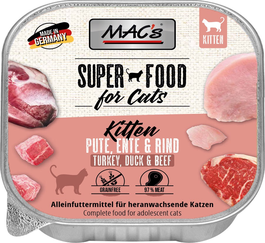MACs Cat Kitten Pute, Ente & Rind 100g