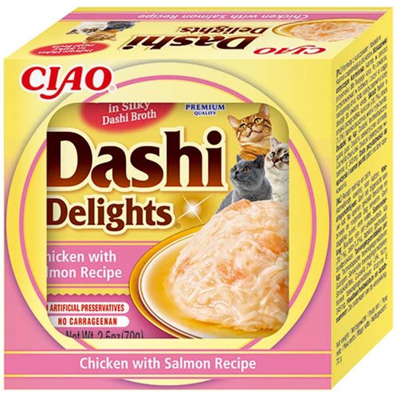 Inaba Cat Dashi Delights Chicken & Salmon 70g