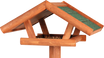 Futterhaus mit Ständer braun - 46 × 22 × 44 cm / 1,15 m
