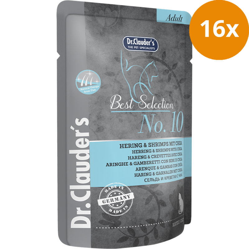 Dr.Clauder's Best Selection No. 10. Hering & Shrimps mit Chia 85 g