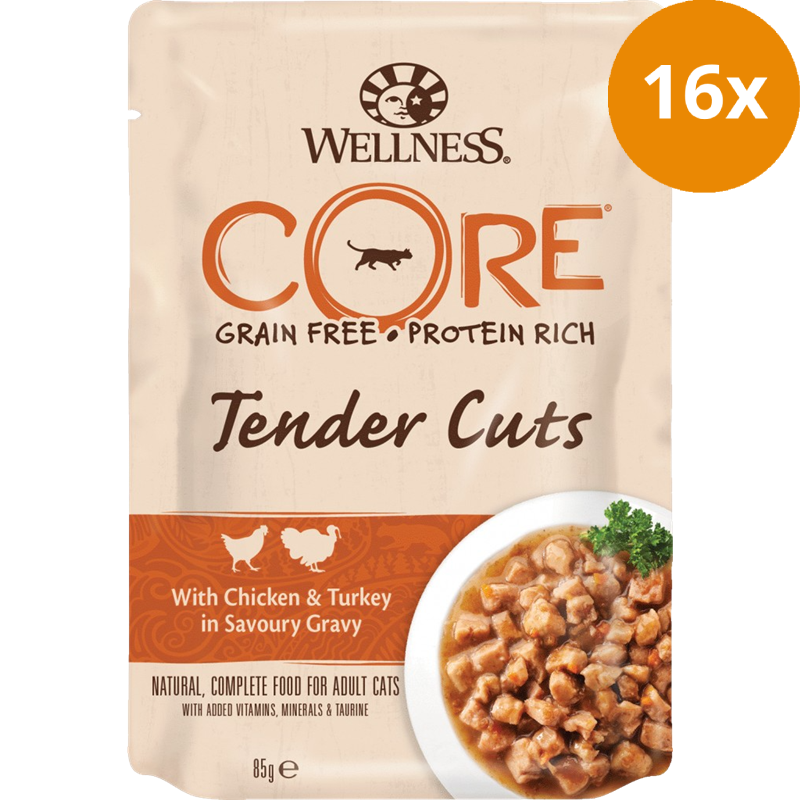 Wellness CORE Tender Cuts Huhn & Truthahn in Sauce 85 g