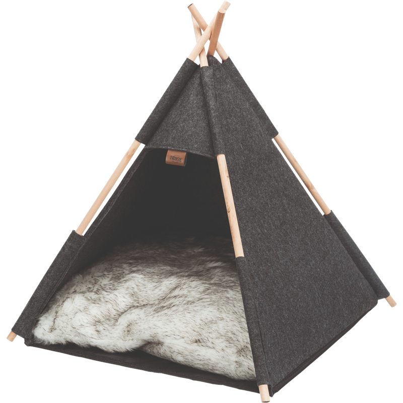 Kuschelhöhle Tipi - 55 × 65 x 55 cm - anthrazit 
