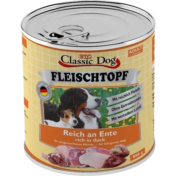 BTG Classic Dog Fleischtopf Adult Reich an Ente 800 g