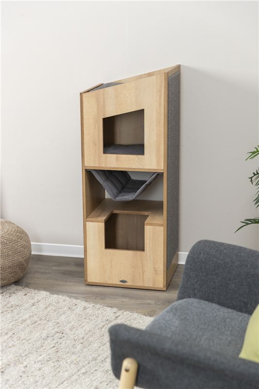 Cat Tower CityStyle braun/grau - 105 cm