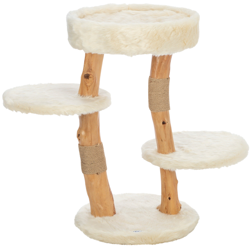 Kratzbaum Santo, Echt-Holz creme - 73 cm