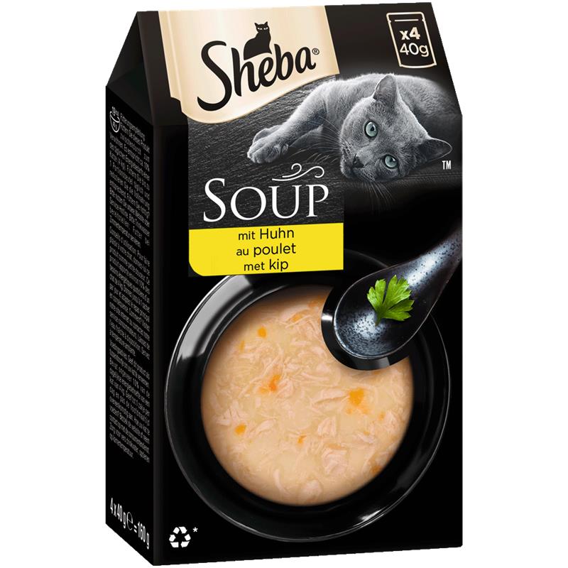 Sheba Portionsbeutel Multipack Soup mit Huhn 4 x 40g
