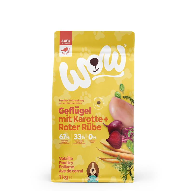 Wow Dog Trocken Minis Junior Geflügel