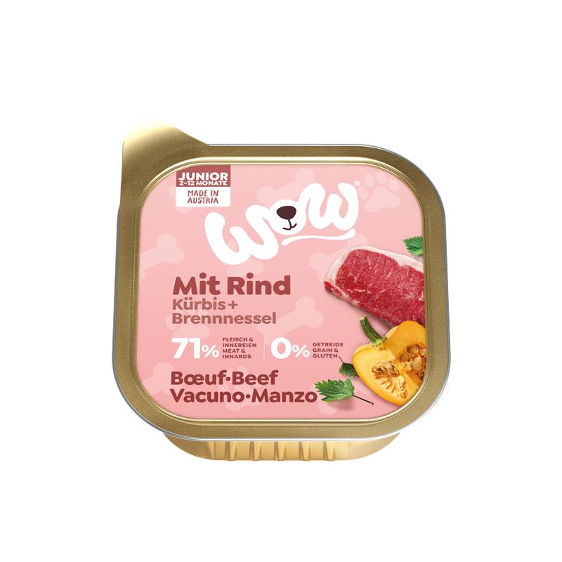 Wow Dog Schale Junior Rind 150g