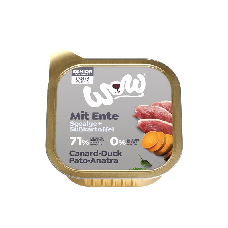 Wow Dog Schale Senior Ente 150g