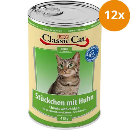 BTG Classic Cat Dose Stückchen mit Huhn 415 g