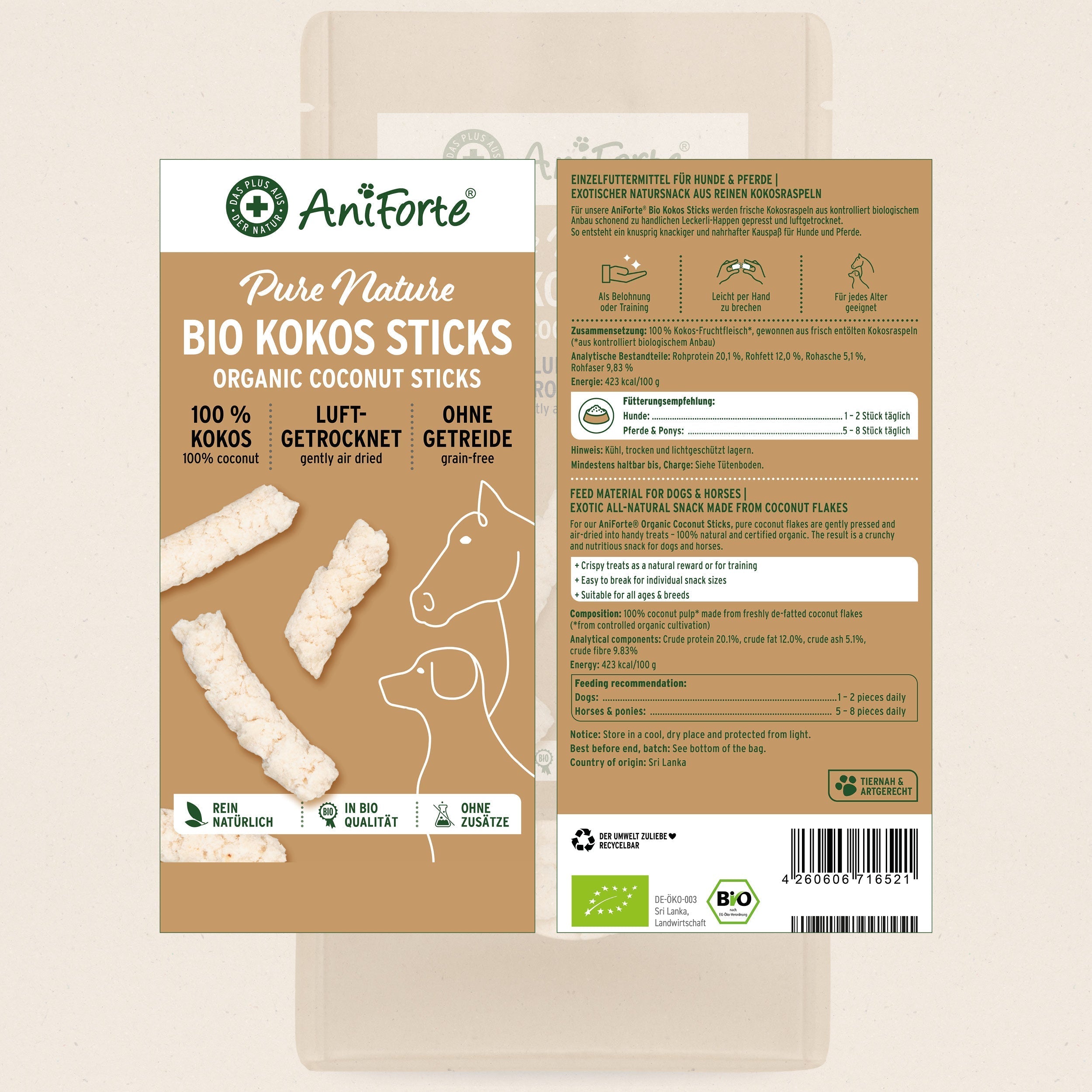 AniForte Bio Kokos Sticks 500 g