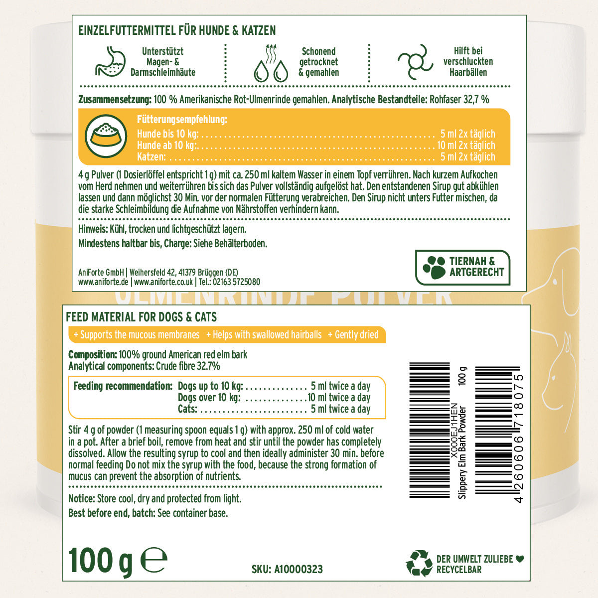 AniForte Ulmenrinde Pulver 100 g