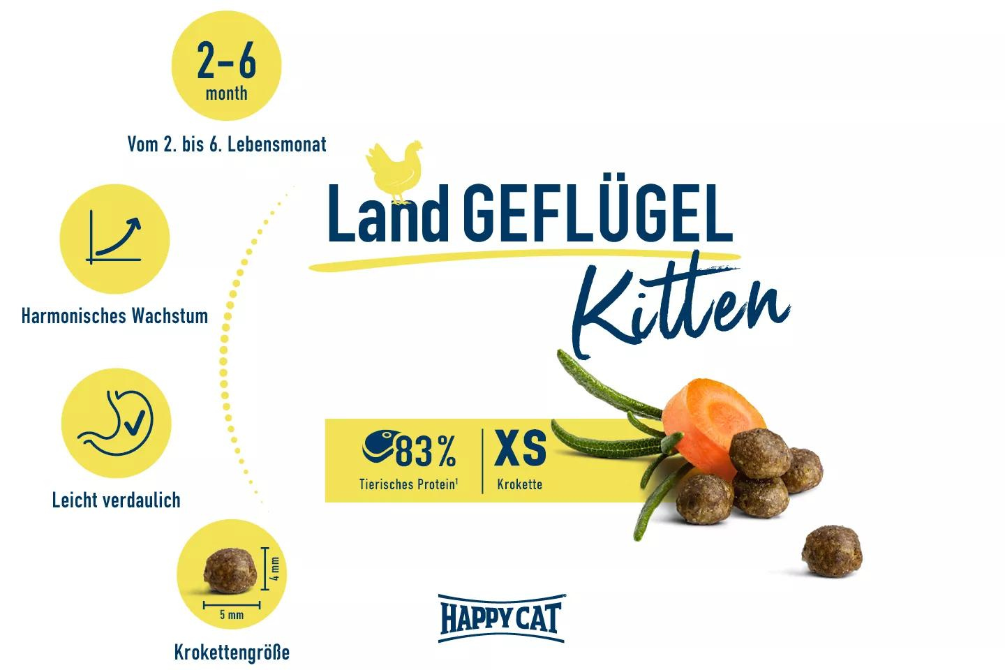 Happy Cat Kitten Land Geflügel