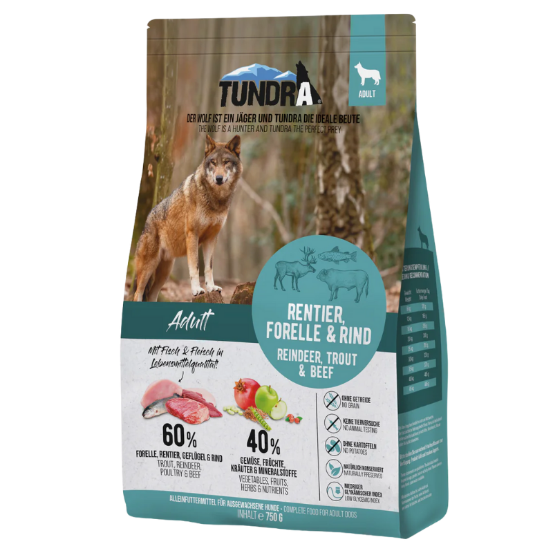 Tundra Dog Rentier, Forelle & Rind