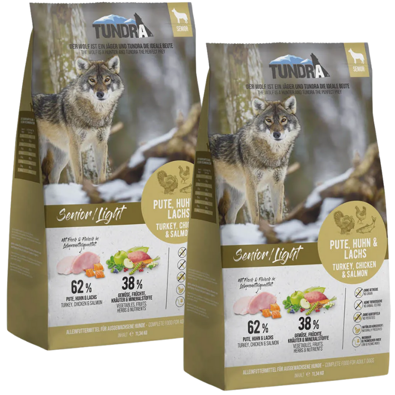 Tundra Getreidefrei Senior/Light Pute, Huhn & Lachs