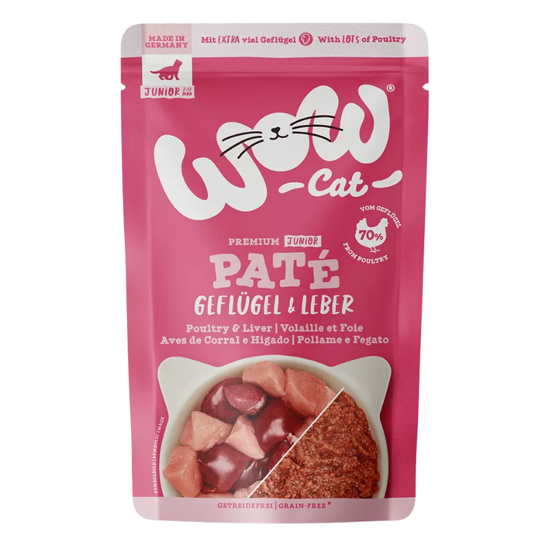Wow Cat PB Junior Geflügel & Leber 125g