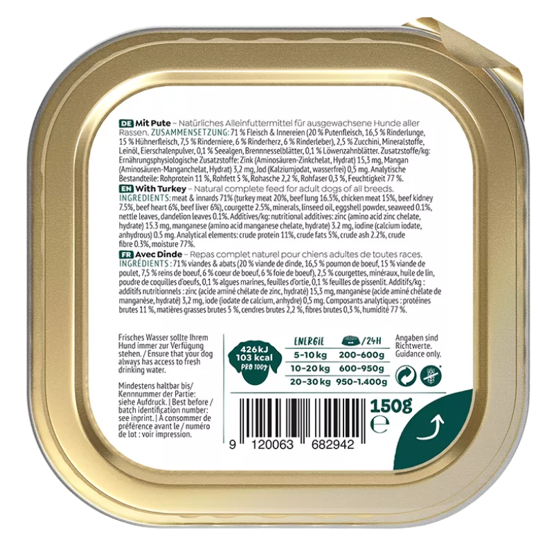 Wow Dog Schale Adult Pute 150g