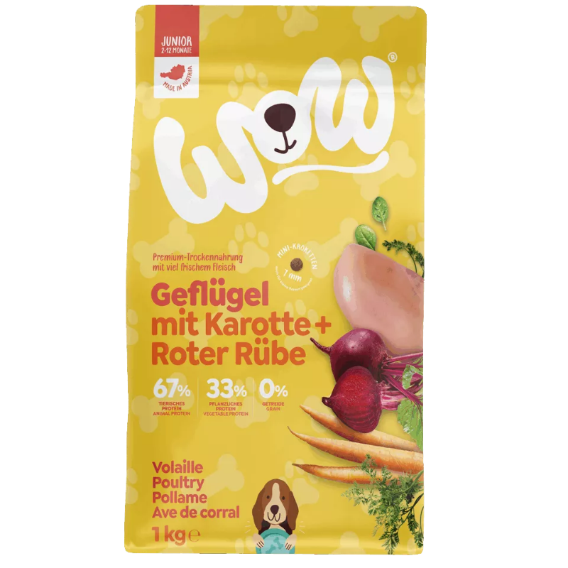 Wow Dog Trocken Minis Junior Geflügel