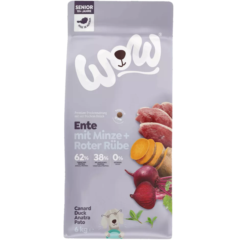 Wow Dog Trocken Senior Ente