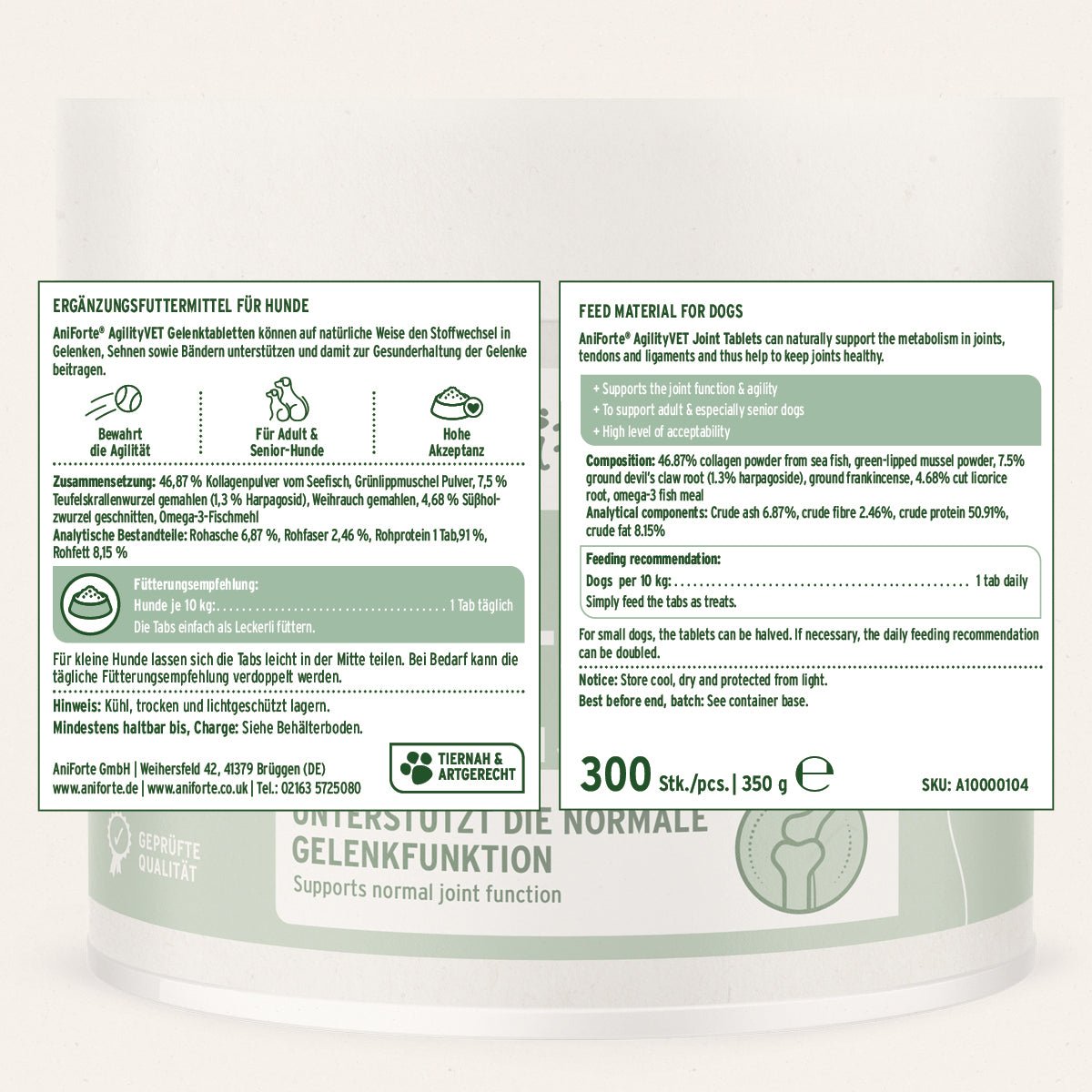 AniForte AgilityVET Gelenktabletten 300 Stk