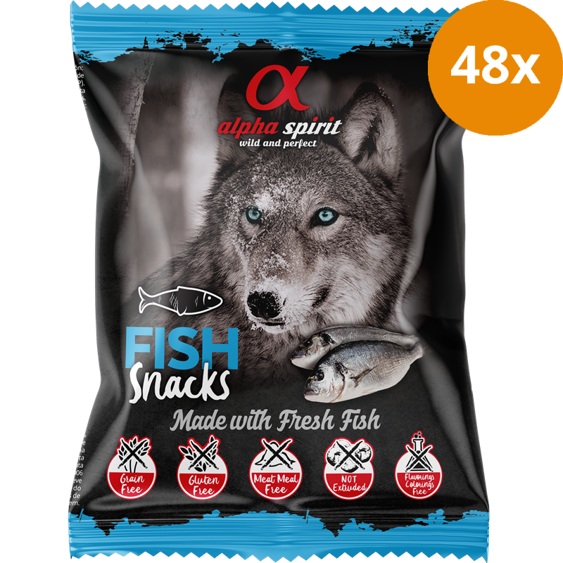 alpha spirit Snacks Bag gewürfelt Fisch 50 g