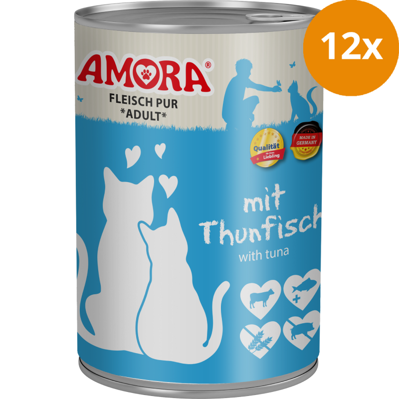AMORA Fleisch Pur Thunfisch 12 x 400 g