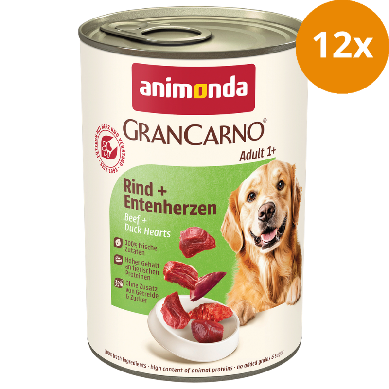 animonda GranCarno Adult Rind + Entenherzen 400 g
