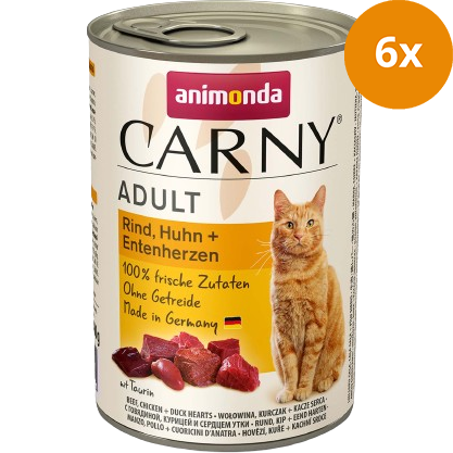 animonda Carny Rind, Huhn + Entenherzen 400 g