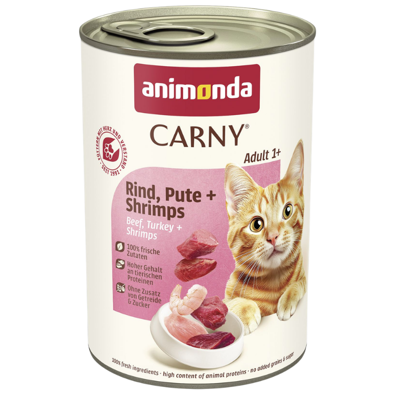 animonda Carny Rind, Pute + Shrimps 400 g