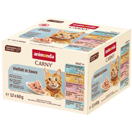 Animonda Cat Carny Fine Fillets Adult Vielfalt in Sauce 12 x 60 g
