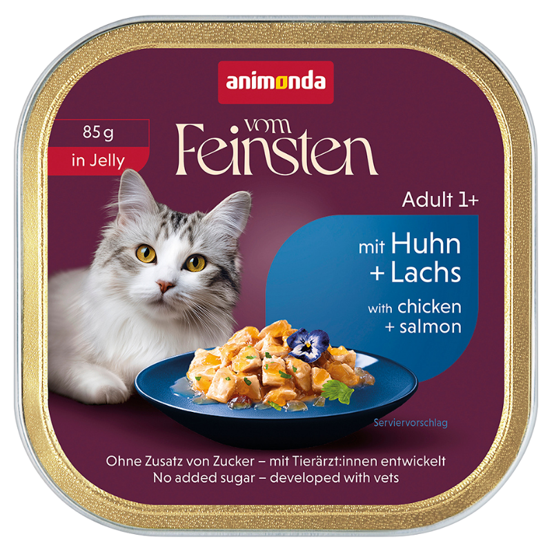 Animonda Cat vom Feinsten in Jelly Adult mit Huhn & Lachs 85 g
