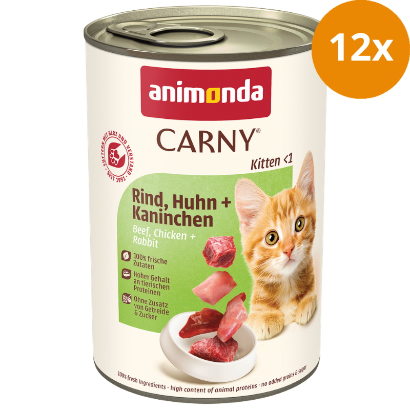 animonda Dose Carny Kitten Rind, Huhn & Kaninchen 400 g