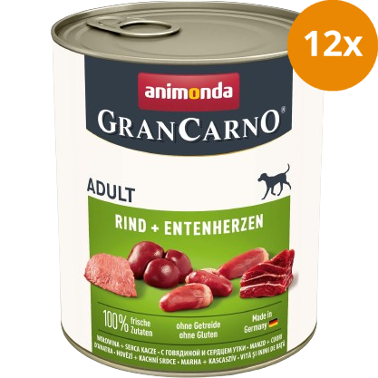 animonda GranCarno Adult Rind & Entenherzen 800 g