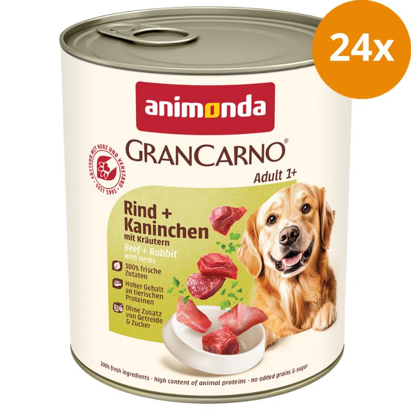 animonda GranCarno Adult Rind & Kaninchen mit Kräutern 800 g