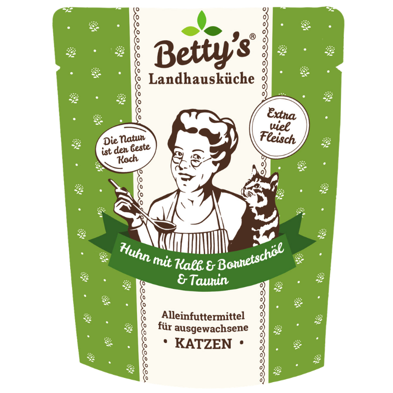 Bettys Landhausküche P.B. Katze Huhn mit Kalb & Borretschöl 250 g