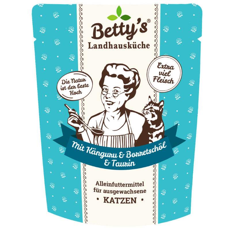 Bettys Landhausküche P.B. Katze mit Känguru & Borretschöl 250 g
