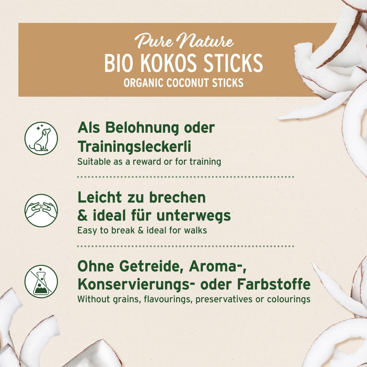 AniForte Bio Kokos Sticks 500 g