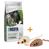 Bozita Active & Sterilised Getreidefrei Lamm 10 kg + GRATIS TRIXIE Spielmaus