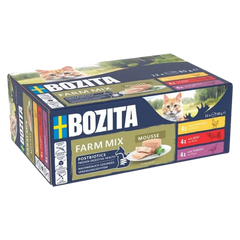 Bozita Cat Dose Mousse Mixed Farm 12x85g
