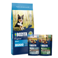 Bozita Original 12 kg & 2 x GRATIS Bozita Snacks (Elch, Lamm)