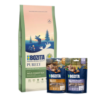 Bozita Dog Purely Adult mit Elch 11 kg & 2 x GRATIS Bozita Snacks (Ente, Hirsch)
