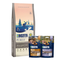 Bozita Dog Purely Puppy & Junior Large mit Elch 11 kg & 2 x GRATIS Bozita Snacks (Ente, Hirsch)