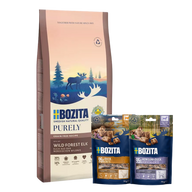 Bozita Dog Purely Puppy & Junior Small Elch 11 kg & 2 x GRATIS Bozita Snacks (Ente, Hirsch)