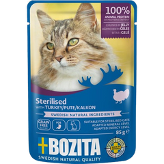 Bozita Sterilised Häppchen in Gelee PB mit Pute 85 g