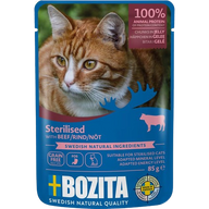 Bozita Sterilised Häppchen in Gelee PB mit Rind 85 g