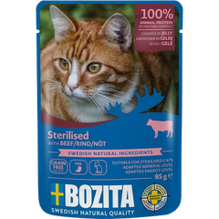 Bozita Sterilised Häppchen in Gelee PB mit Rind 85 g
