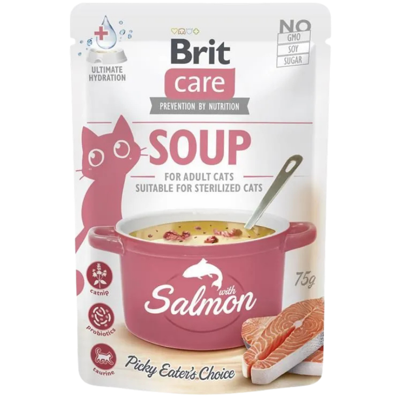 Brit Care Cat Soup with Salmon 75 g
