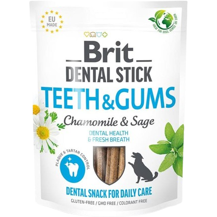 Brit Dog Snack Dental Stick Teeth & Gums - Chamomile & Sage 251 g