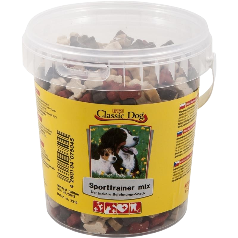 BTG Classic Dog Snack Eimer Sporttrainer Mix 500 g