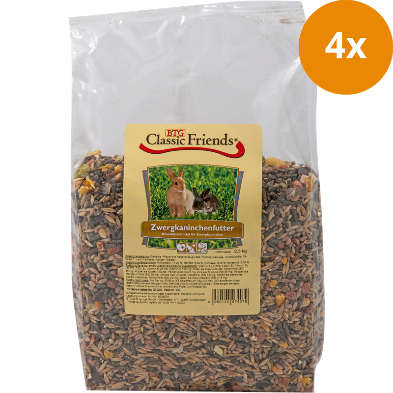 BTG Classic Friends Zwergkaninchen-Futter 2500 g